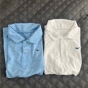 Vineyard Vines Kids Light Blue and White Shirt- Set of 2